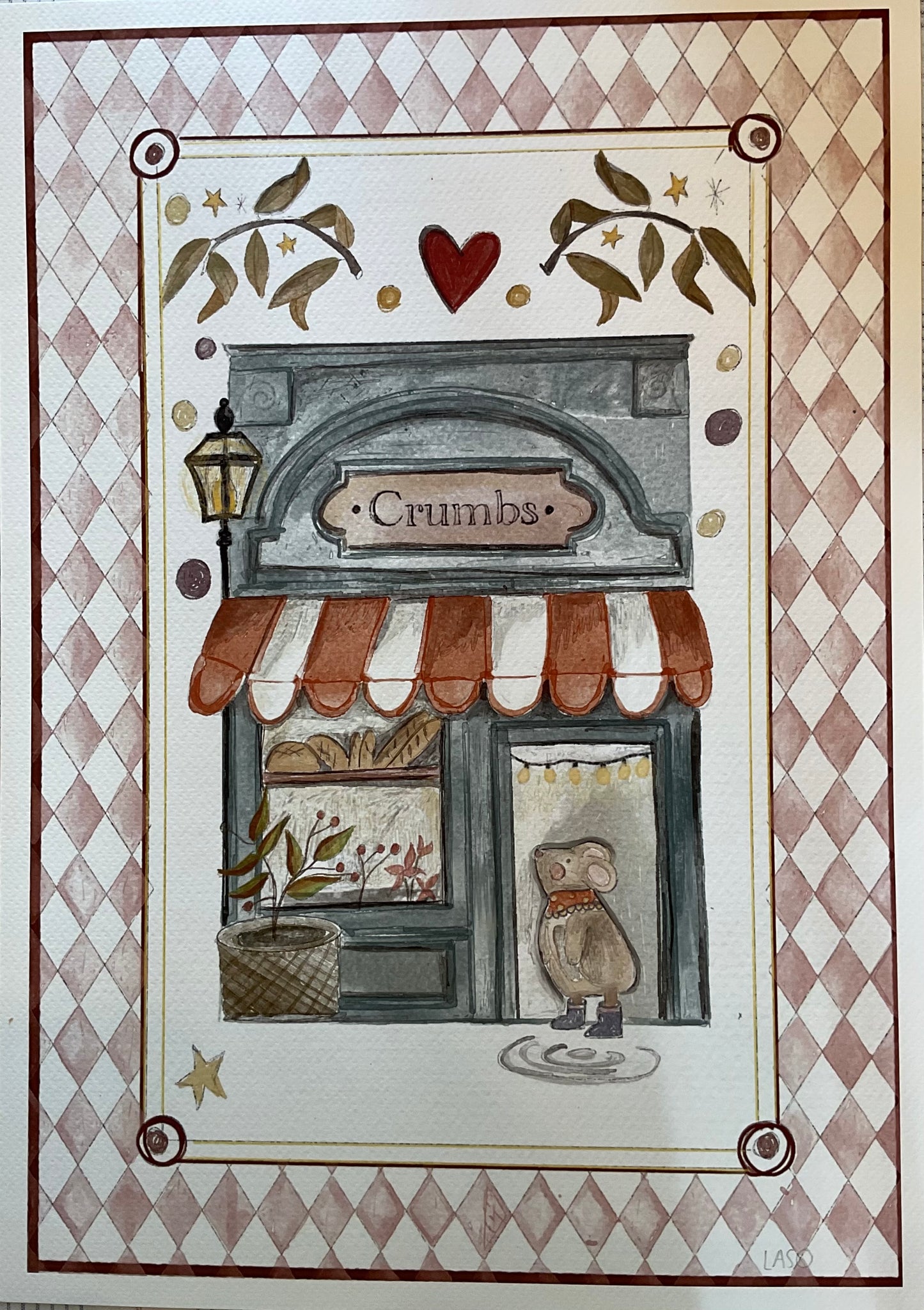 Ilustración Ratón mirando aparador