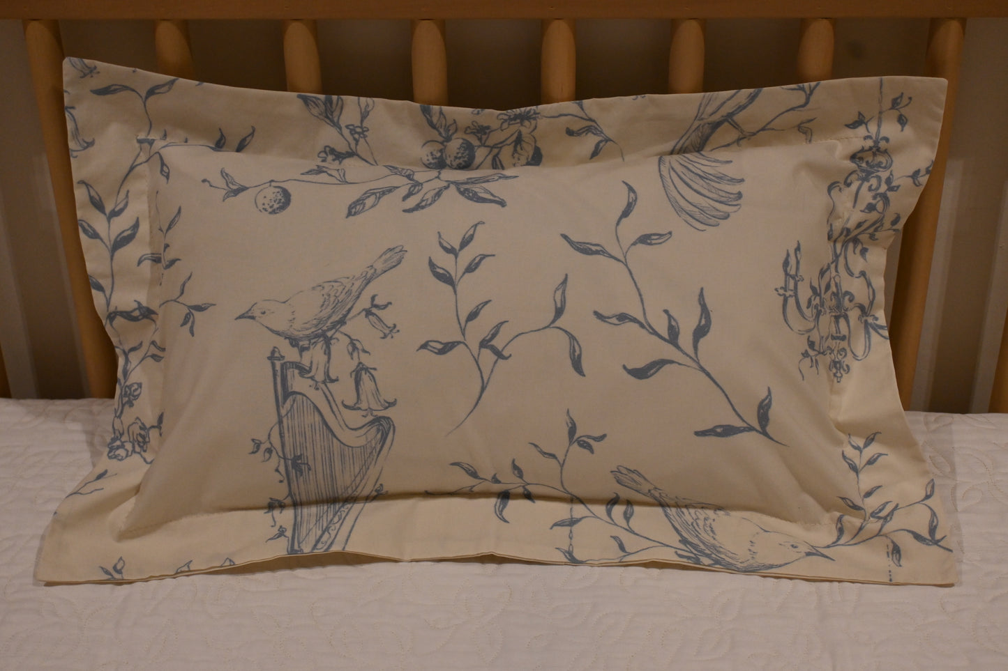 Funda Almohada 100% Algodón - Serenade En Bleu