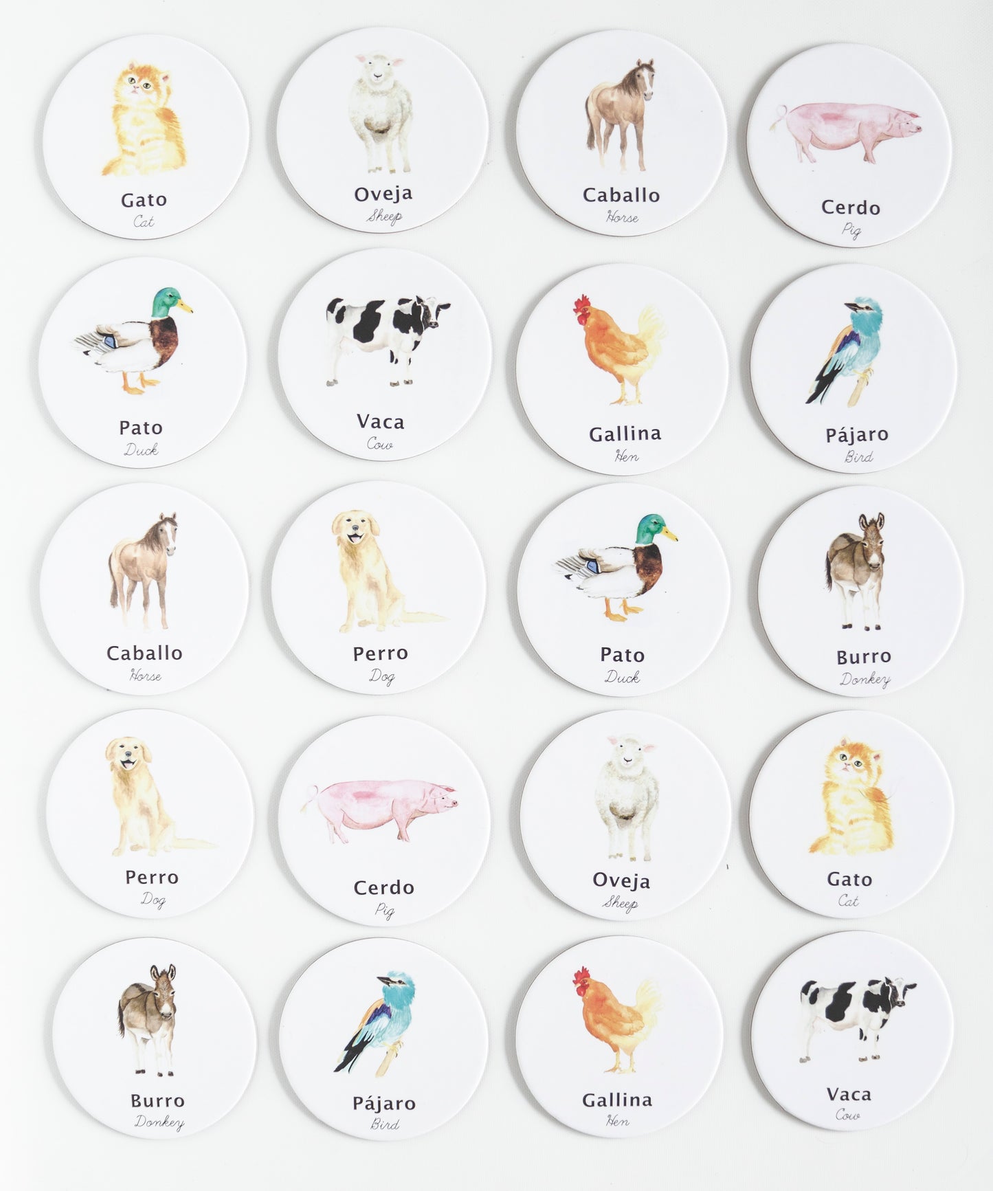 Juego De Memoria Animales De La Granja