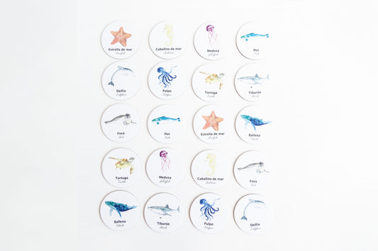 Juego De Memoria Animales Del Mar