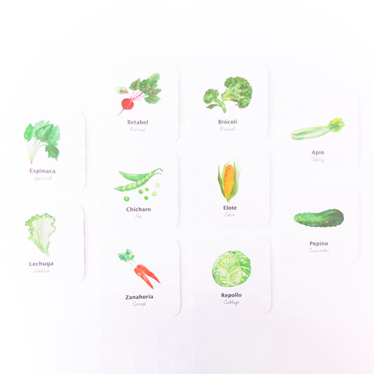 Flashcards Verduras Impermeables