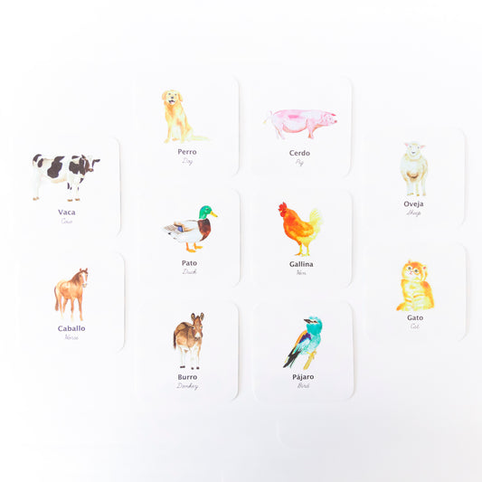 Flashcards Animales De La Granja Impermeables