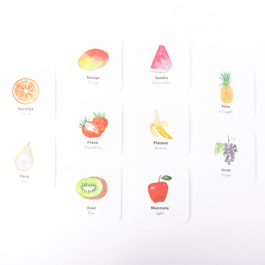 Flashcards Frutas Impermeables