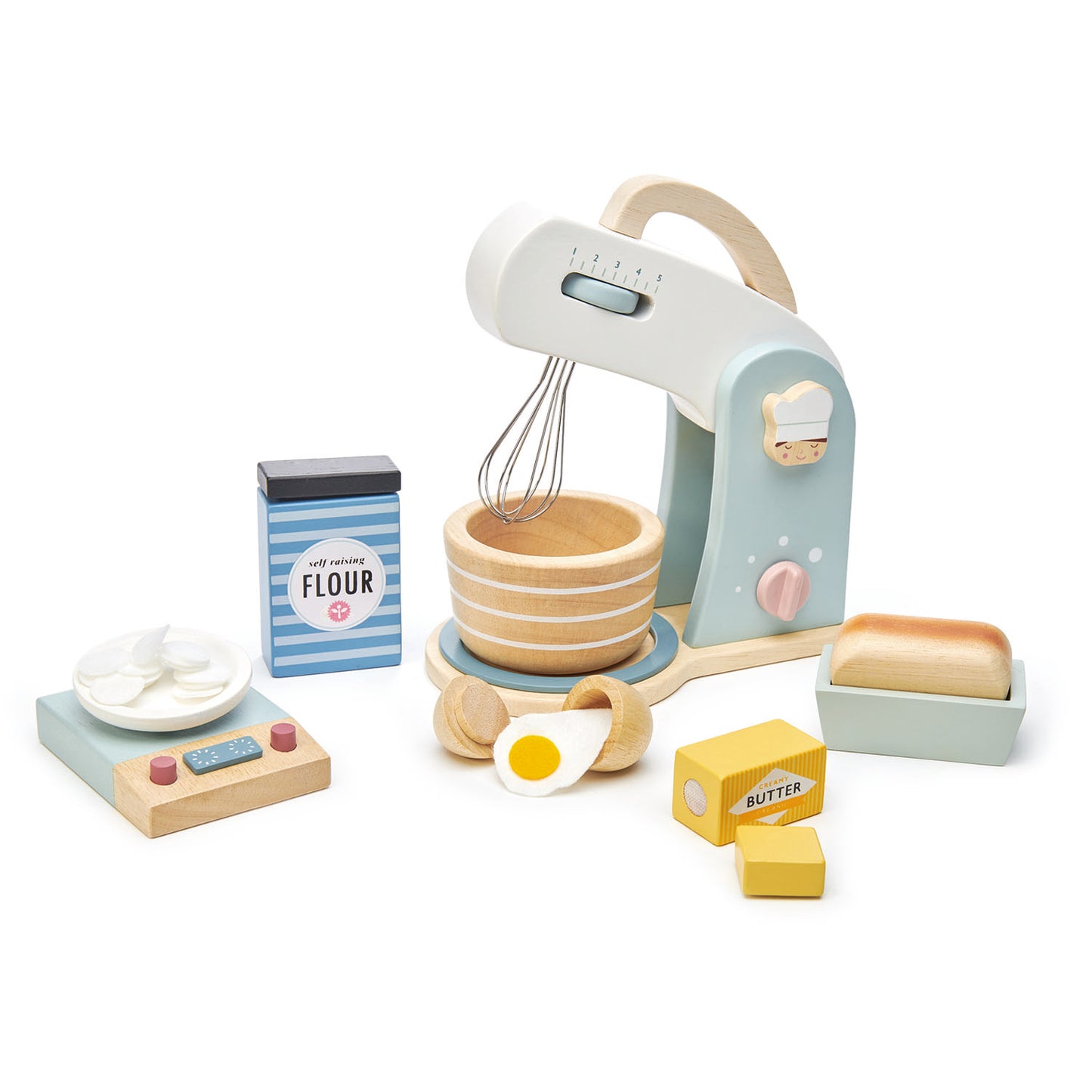 Juguete de Madera Tender Leaf Batidora y Set Para Hornear