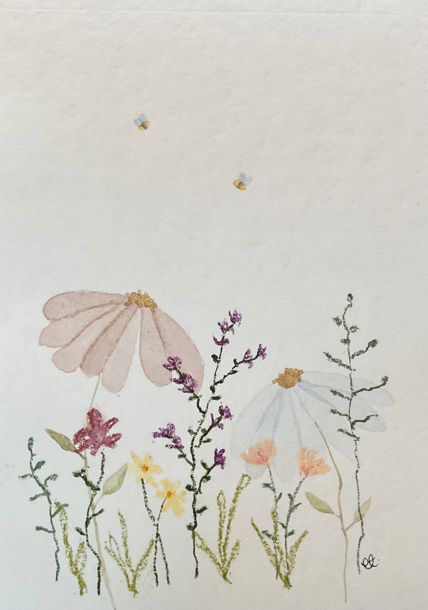 Ilustración Flores & Abejas