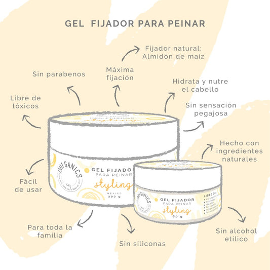 Gel Fijador Oh Ganics! Styling 60 GR