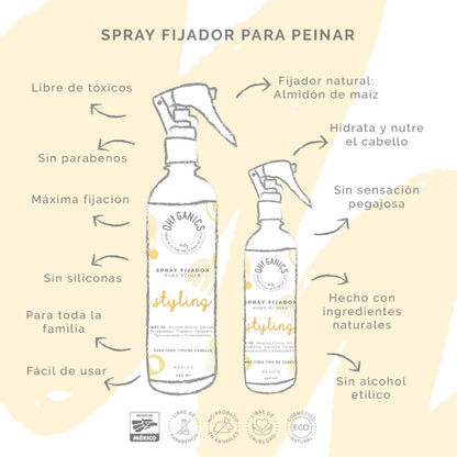 Spray Fijador Oh! Ganics Styling