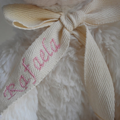 Lazo Personalizado Con Nombre Para Peluche