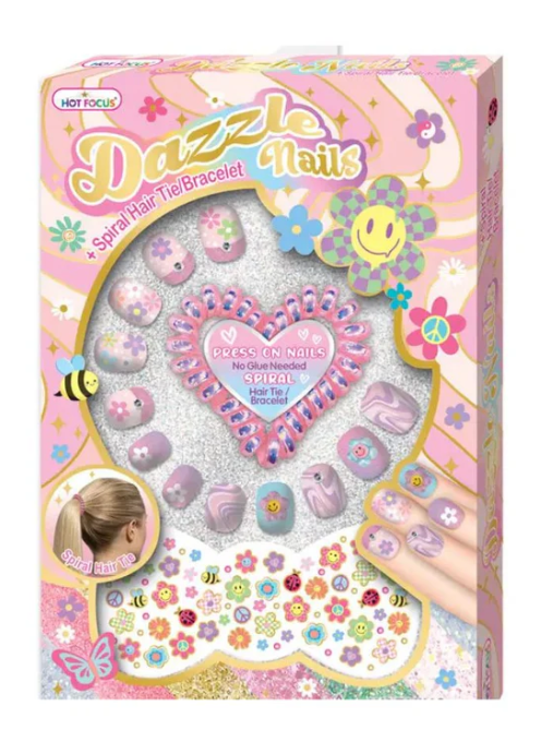 Uñas Dazzle Nails Spiral Groovy Flower