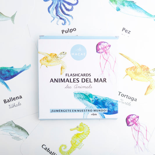 Flashcards Animales del Mar Impermeables