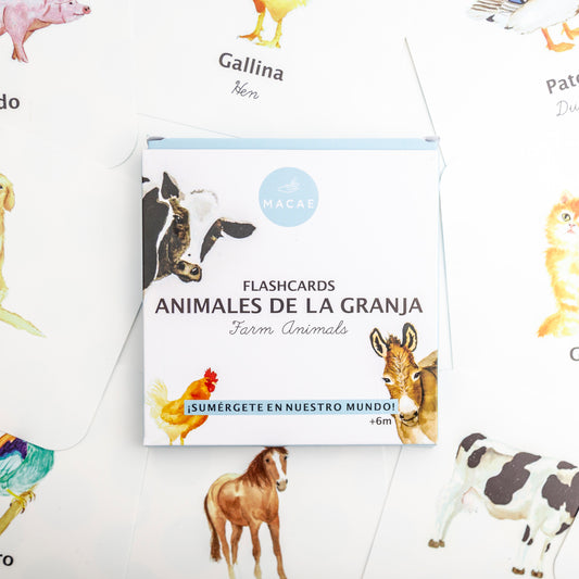 Flashcards Animales De La Granja Impermeables
