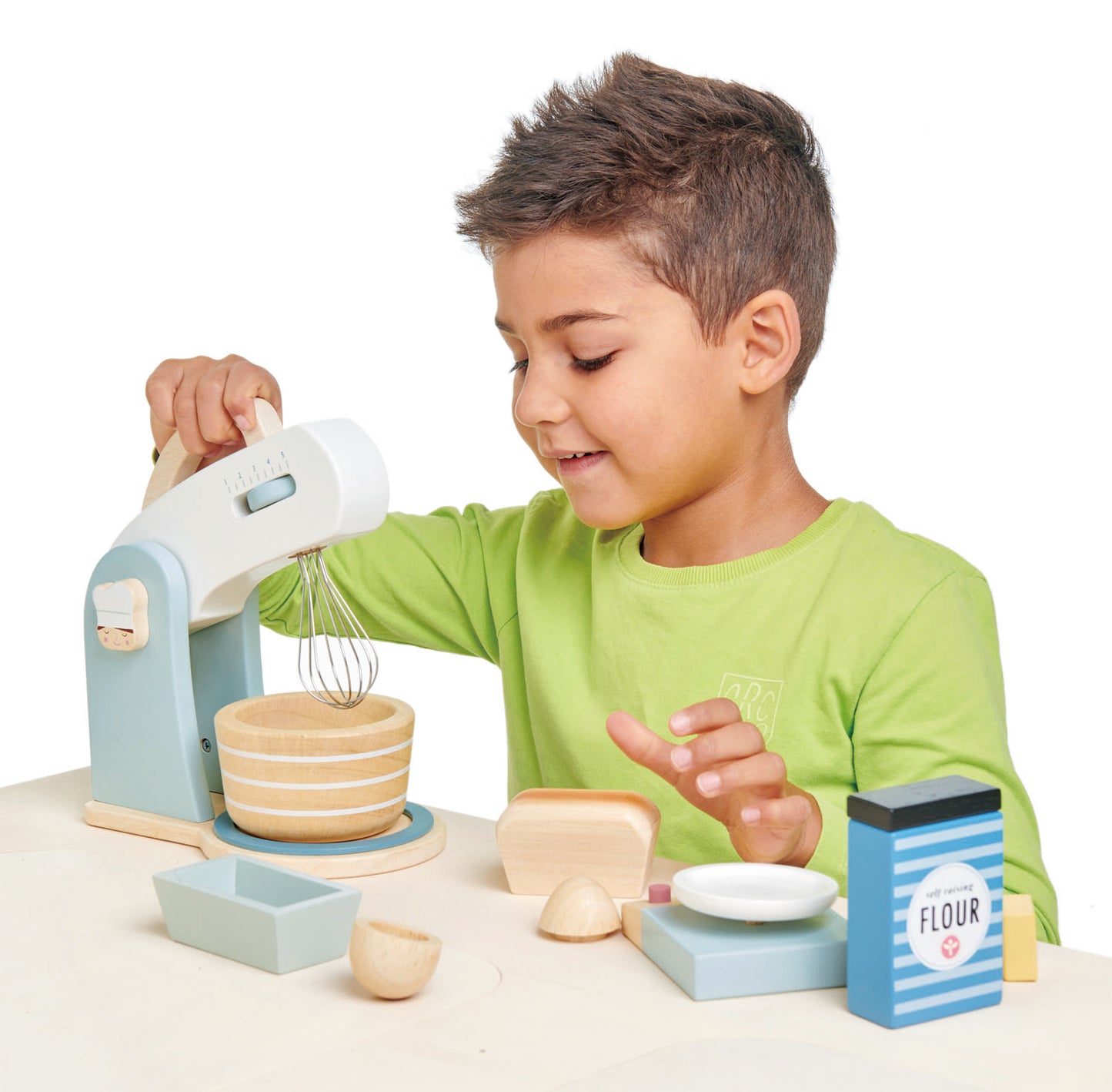 Juguete de Madera Tender Leaf Batidora y Set Para Hornear