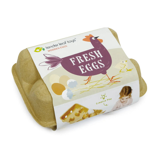 Juguete de Madera Tenderleaf Cartón De Huevos
